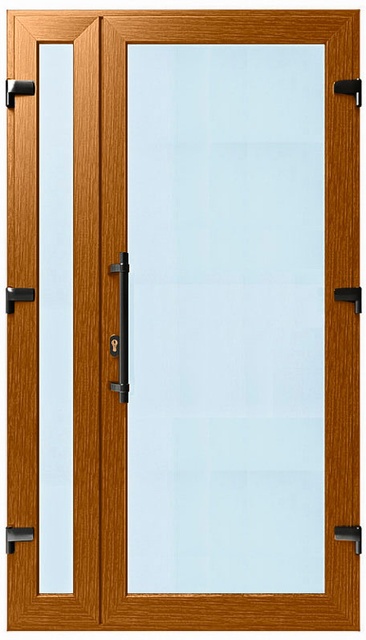 Дверь металлопластиковая Модель №03 Золотой дуб (1150х2000 мм)