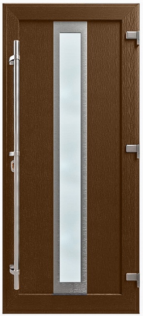Двері металопластикові Модель HPL-009 Горіх (940х2005 мм)
