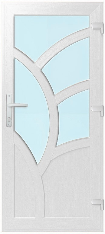 Дверь металлопластиковая Модель №015 Белый (900х2000 мм)