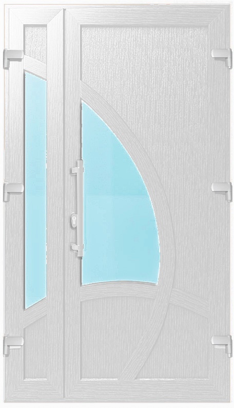 Дверь металлопластиковая Модель №025 Белый (1150х2000 мм)