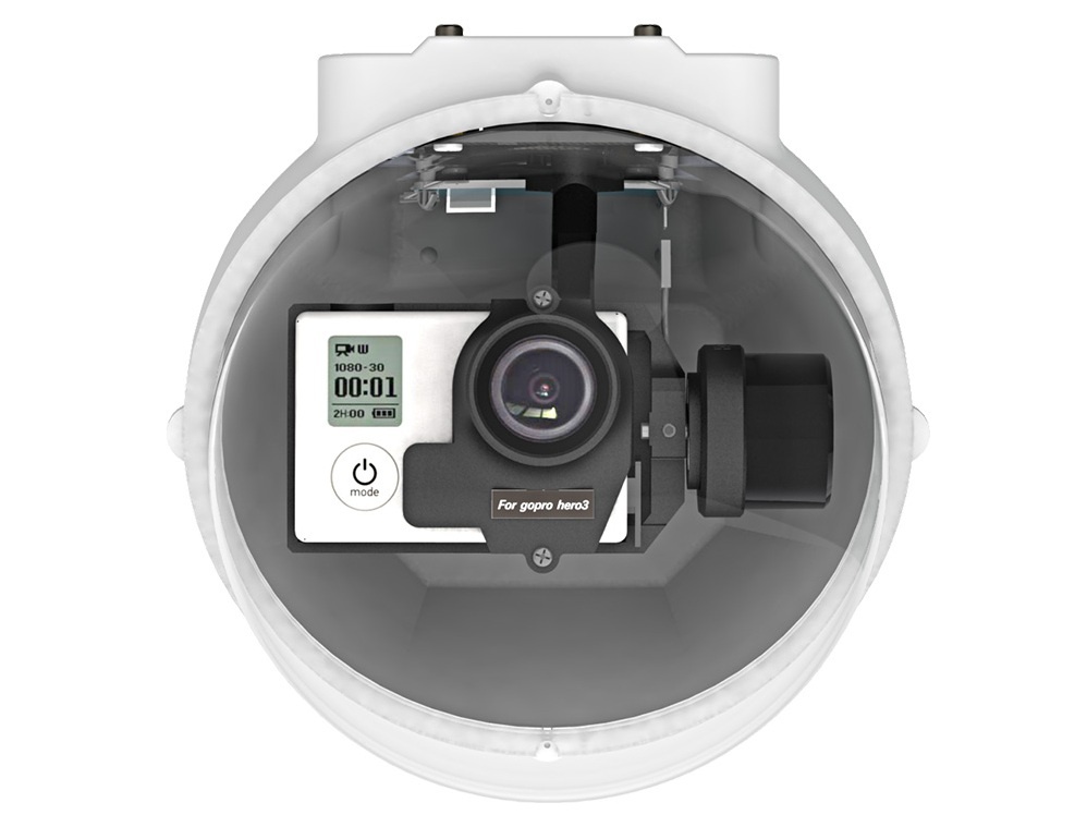 Подвес двухосевой VolantexRC 2DH3H для камер GoPro с защитным куполом
