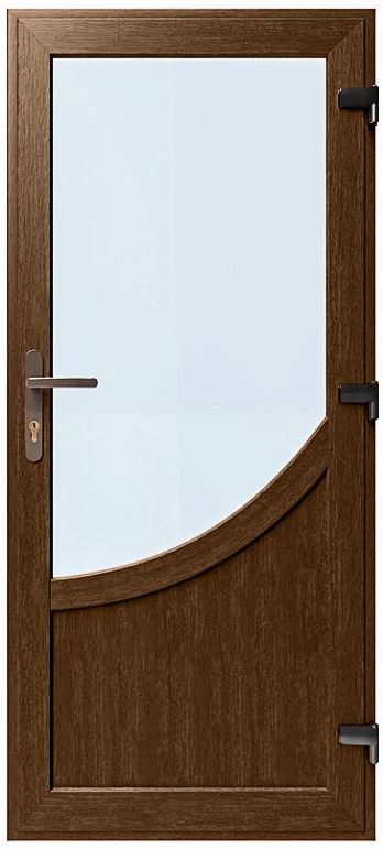 Дверь металлопластиковая Модель №006 Орех (900х2000 мм)