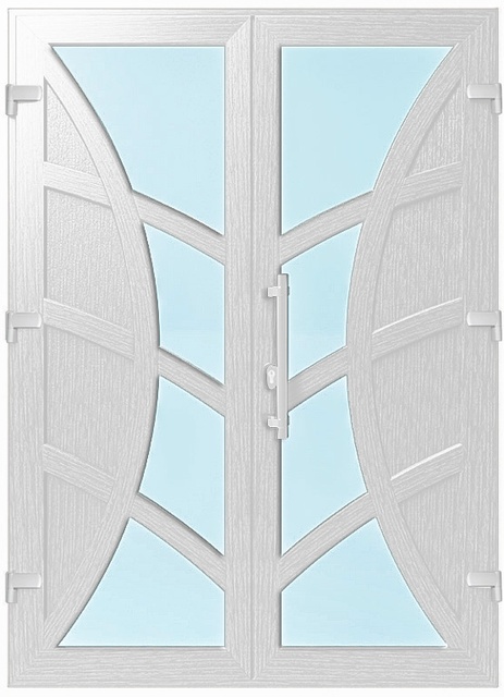 Дверь металлопластиковая Модель №049 Белый (1400х2000 мм)