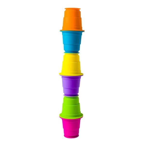 Іграшка тактильна М&#039;які чашки Fat Brain Toys Suction Kupz 6 шт. (F183ML)