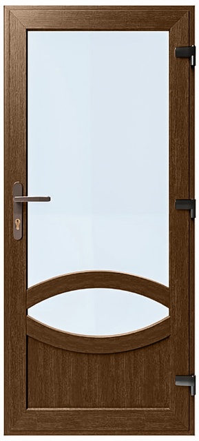 Дверь металлопластиковая Модель №004 Орех (900х2000 мм)