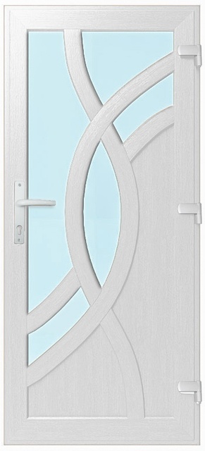 Дверь металлопластиковая Модель №017 Белый (900х2000 мм)