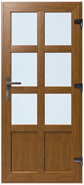 Дверь металлопластиковая Модель №020 Золотой дуб (900х2000 мм)