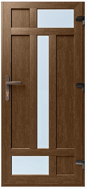 Двері металопластикові Модель №018 Горіх (900х2000 мм)