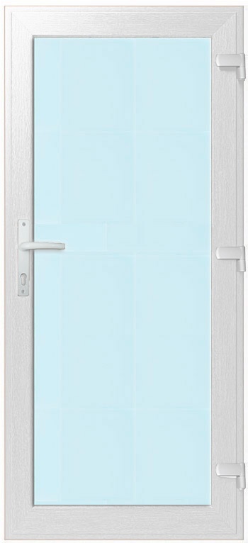 Дверь металлопластиковая Модель №01 Белый (900х2000 мм)