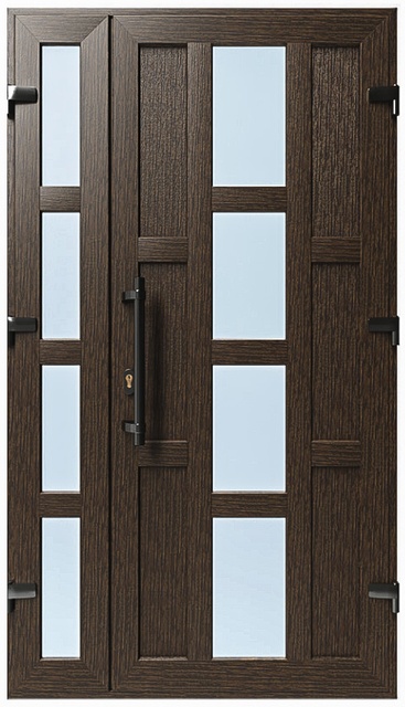 Дверь металлопластиковая Модель №039 Темный дуб (1150х2000 мм)