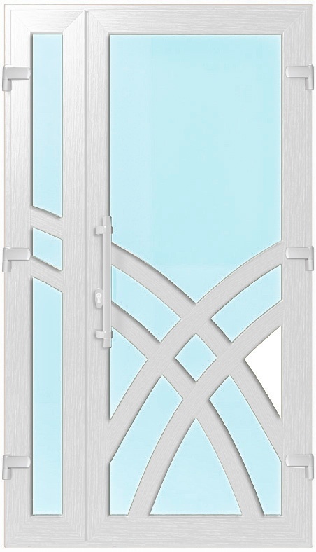 Дверь металлопластиковая Модель №027 Белый (1150х2000 мм)