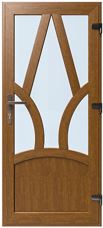 Дверь металлопластиковая Модель №013 Золотой дуб (900х2000 мм)