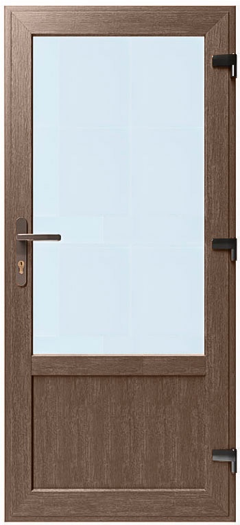 Дверь металлопластиковая Модель №02 Орех (900х2000 мм)