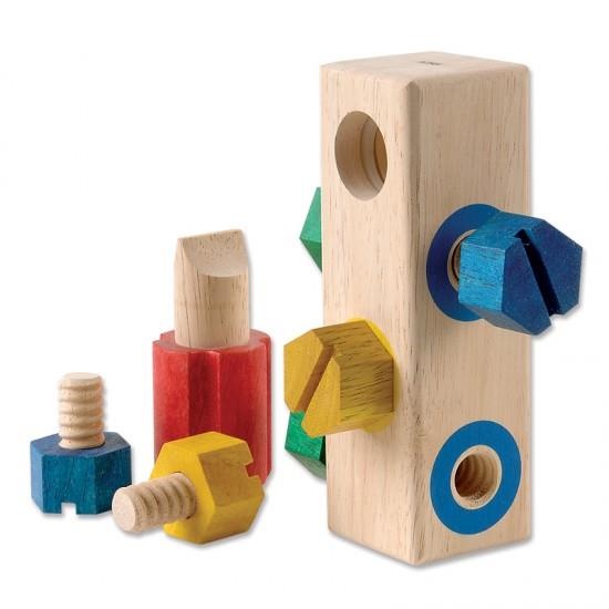Деревянная развивающая игрушка Guidecraft Manipulatives Излучины винтики (G2003)
