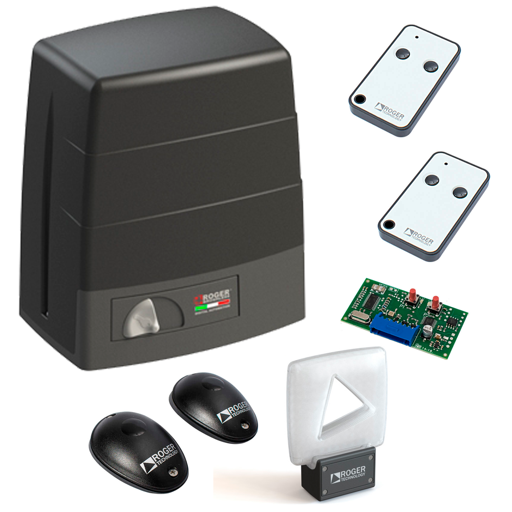 Комплект автоматики Roger KIT BM30/300/HS для відкатних воріт (Безщітковий, High Speed, Механічні кінцеві вимикачі)