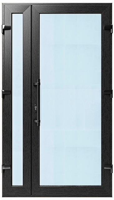 Дверь металлопластиковая Модель №03 Антрацит (1150х2000 мм)