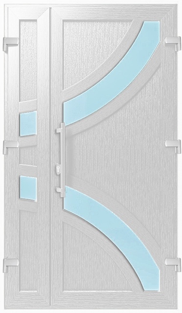 Дверь металлопластиковая Модель №037 Белый (1150х2000 мм)