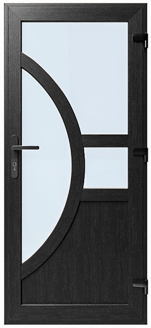 Дверь металлопластиковая Модель №001 Антрацит (900х2000 мм)