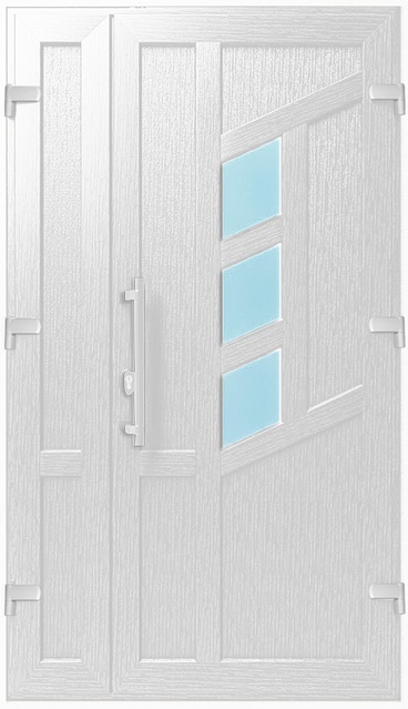 Дверь металлопластиковая Модель №038 Белый (1150х2000 мм)