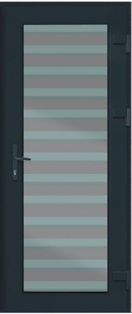 Дверь металлопластиковая Модель Dekor-001 Антрацит (900х2000 мм)