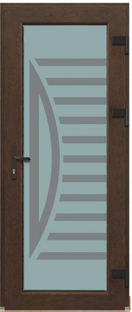 Двері металопластикові Модель Dekor-006 Горіх (900х2000 мм)