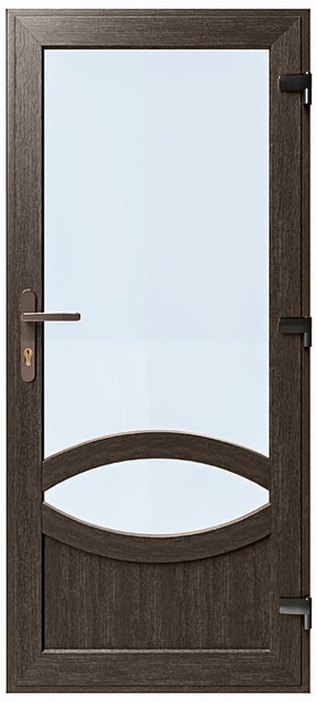 Дверь металлопластиковая Модель №004 Темный дуб (900х2000 мм)