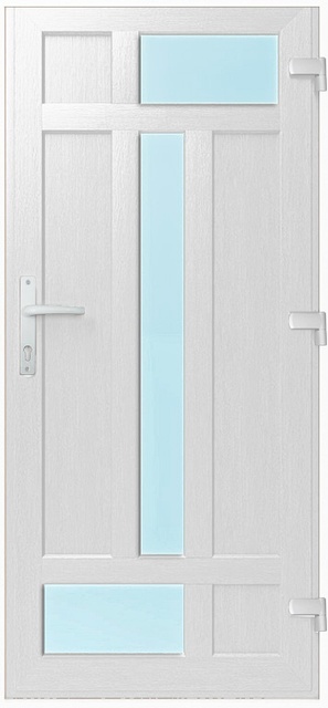 Дверь металлопластиковая Модель №018 Белый (900х2000 мм)
