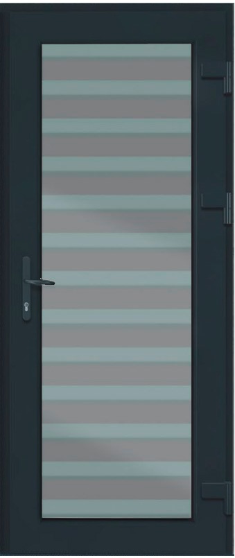 Дверь металлопластиковая Модель Dekor-001 Антрацит (900х2000 мм)