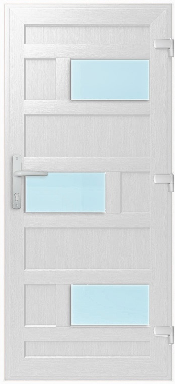 Дверь металлопластиковая Модель №008 Белый (900х2000 мм)