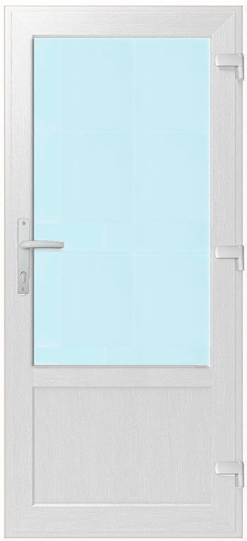 Дверь металлопластиковая Модель №02 Белый (900х2000 мм)