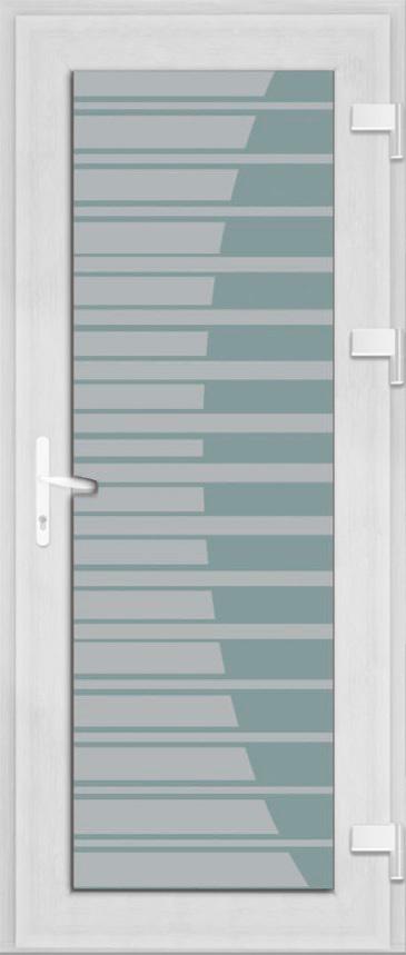 Дверь металлопластиковая Модель Dekor-002 Белый (900х2000 мм)