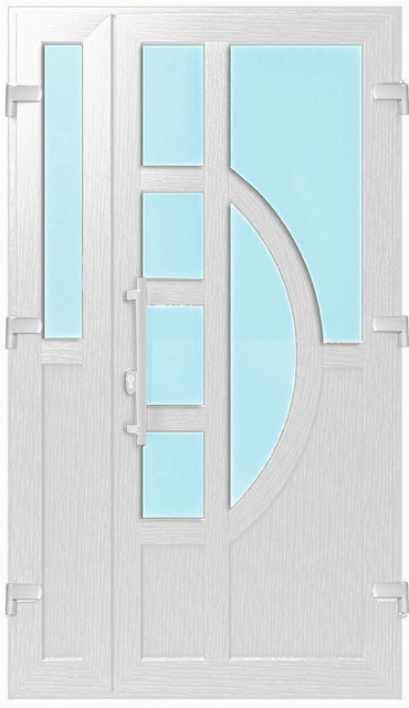 Дверь металлопластиковая Модель №028 Белый (1150х2000 мм)