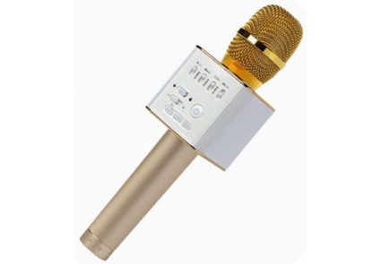 Мікрофон для караоке Q9 (золотий)