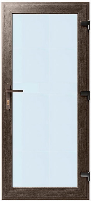 Дверь металлопластиковая Модель №01 Темный дуб (900х2000 мм)