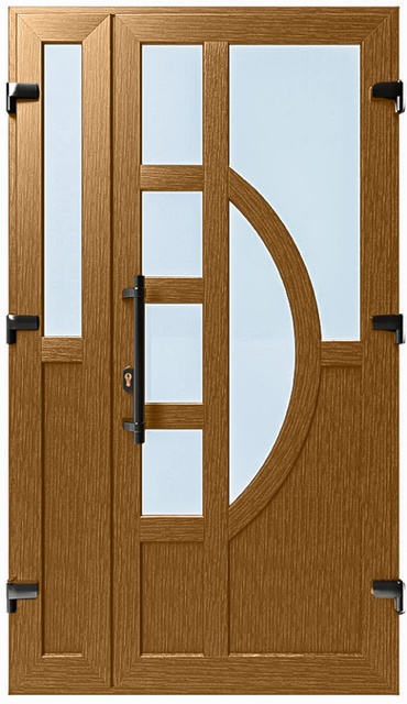 Дверь металлопластиковая Модель №028 Золотой дуб (1150х2000 мм)