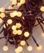 Гірлянда ЖЕМЧУГ 50 LED, 5м+ перехідник, теплий білий