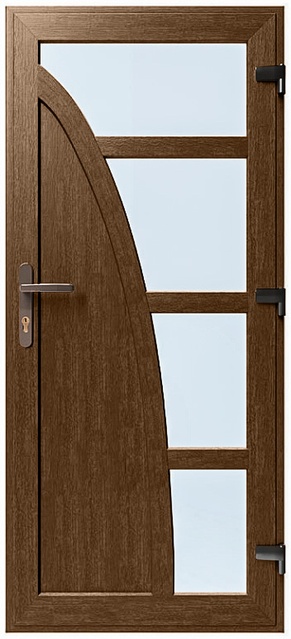 Дверь металлопластиковая Модель №002 Орех (900х2000 мм)