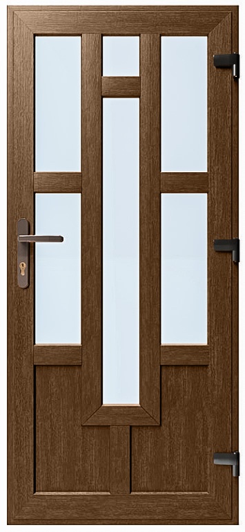Дверь металлопластиковая Модель №019 Орех (900х2000 мм)