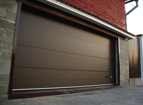 Ворота гаражні Алютех Prestige 2500х2250, колір коричневий