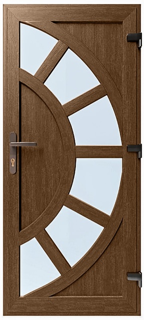 Дверь металлопластиковая Модель №003 Орех (900х2000 мм)
