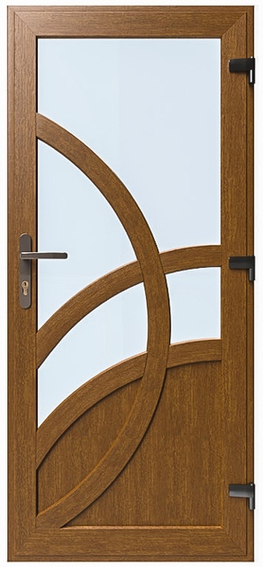 Дверь металлопластиковая Модель №014 Золотой дуб (900х2000 мм)