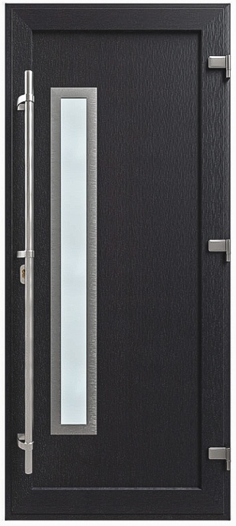 Дверь металлопластиковая Модель HPL-008 Антрацит (940х2005 мм)