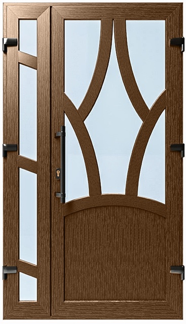 Дверь металлопластиковая Модель №031 Орех (1150х2000 мм)