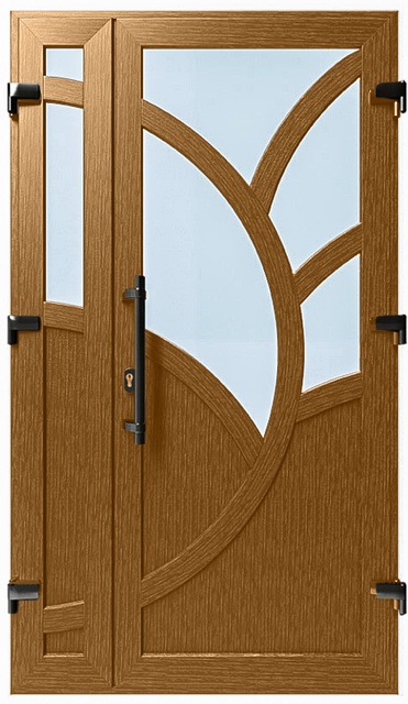 Дверь металлопластиковая Модель №033 Золотой дуб (1150х2000 мм)