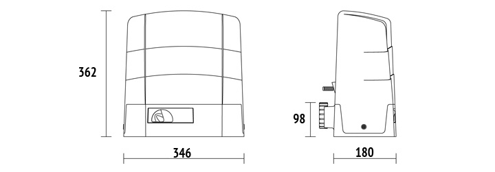 Комплект автоматики Roger G30/1804 для откатных ворот ( Магнитные концевые выключатели)