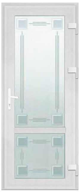 Двері металопластикові Модель Dekor-027 Білий (900х2000 мм)