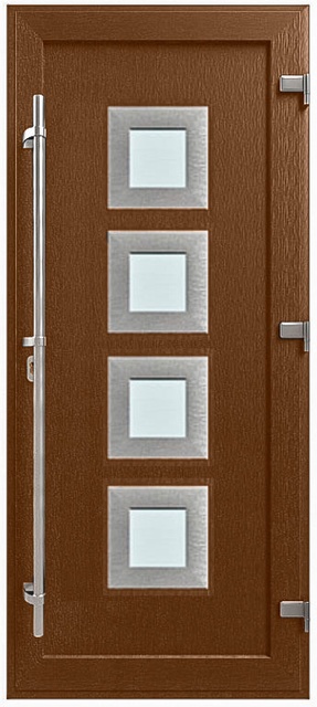Двері металопластикові Модель HPL-001 Горіх (900х2000 мм)