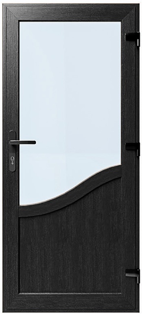 Дверь металлопластиковая Модель №009 Антрацит (900х2000 мм)