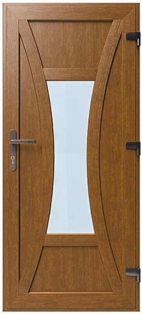 Дверь металлопластиковая Модель №007 Золотой дуб (900х2000 мм)