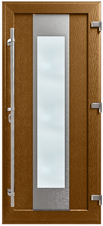 Дверь металлопластиковая Модель HPL-003 Золотой дуб (940х2005 мм)